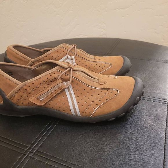 Clark's Privo Tequini Women's Brown Nubuck Leather Slip-On Hiking Shoes MINT - Picture 10 of 15